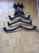 5 piezas de empuñaduras de tracción, barra de presión, gimnasio, Fitness, remo, barra en V, polea en V, asas para máquina de Cable
