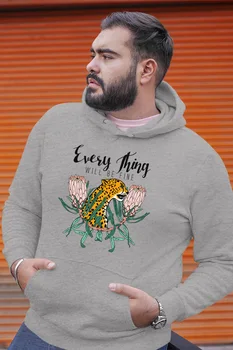

Angemiel Wear Everything Will Be Fine Gray Men 'S Hooded Sweatshirt