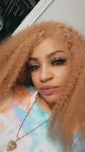 Marrón y rubia resaltar peluca mongol Afro rizado Pelo Rizado peluca pelucas de cabello humano para las mujeres 180 de densidad T parte de encaje peluca 13x6 6x1Remy