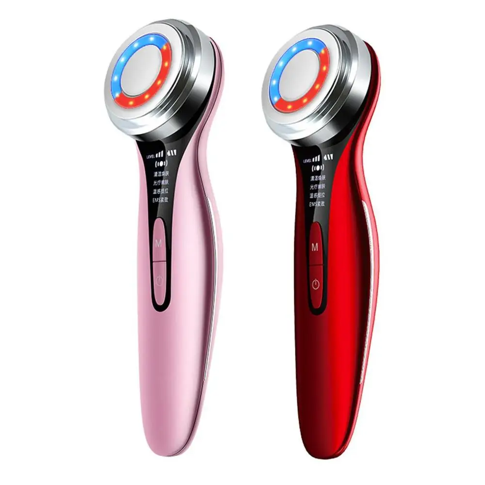 

Vibration Massage Facial Cleansing Instrument Cleaner And Rejuvenate Skin Warm And Pull-Up Ems Compact And Fade Fine Lines 1 Set