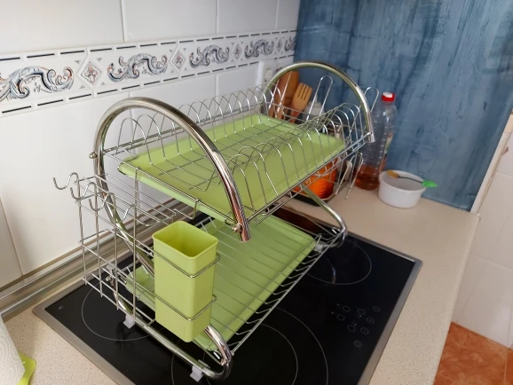 2-3 Tiers Dish Drying Rack Kitchen Washing Holder Basket Plated Iron  Kitchen Knife Sink Dish Drainer Drying Rack Organizer Shelf - Price history  & Review, AliExpress Seller - DoersuppTool Store