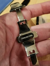 Carouse-Correa de reloj de piel auténtica con mariposa, correas con hebilla, para reloj, tamaño 14, 16, 18, 19, 20, 21 y 22 mm