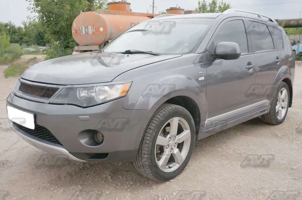 Решетка радиатора для Mitsubishi Outlander XL 2006-2012 ABS пластик тюнинг декор дизайн спортивные стили автостайлинг автомобильные аксессуары