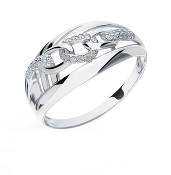 

Silver ring with cubic zirconia sunlight sample 925