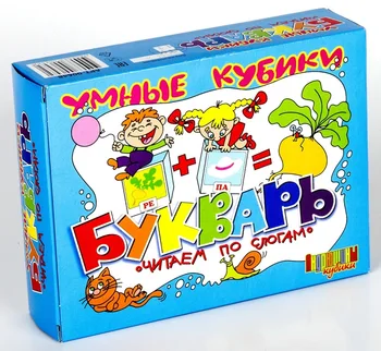 

Cubes "the letter. Read by syllables "(without glue) 12 PCs.