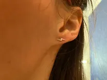 WANTME-Mini pendientes minimalistas de 100% Plata de Ley 925 auténtica para mujer y niña, con pasador muy pequeño, con personalidad, regalo para adolescentes