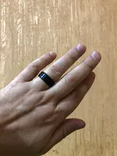 FDLK-anillo de acero inoxidable con borde de escalera cepillado para hombre, anillo de 8MM con ranura azul, regalos del anillo de boda para hombre