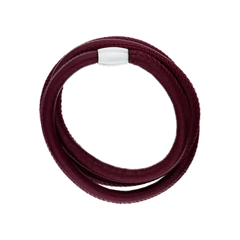 

Silver Bracelet with sunlight leather