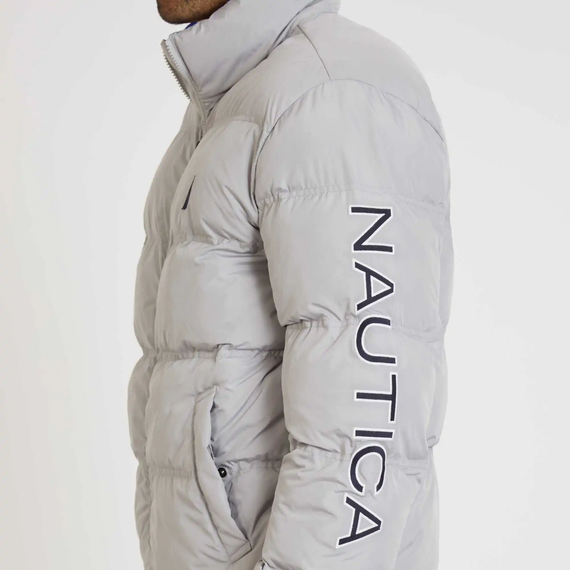 Nautica Jacket Padded men Logo On The Sleeve Color Grey J83300.0BQ