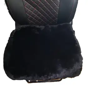 

FURSEAT Natural Australian Sheepskin Car Seat Cover 1 Piece Front Car Seat Universal Size For Most Auto Cushion Cover 4 Seasons
