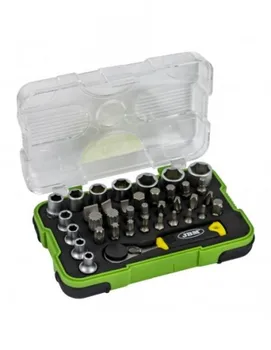 

JBM 53156 CASE 38 PIECES WITH RATCHET MINI 1/4"