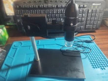 Microscopio Digital profesional con USB, endoscopio electrónico con aumento de cámara y soporte de elevación, 1000X 1600X, 8 LED, 2MP