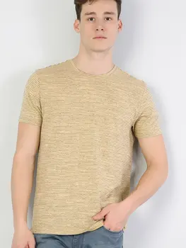 

Colins Men Regular Fit Yellow Short SleeveTshirtMen's Tshirt Fashion Man Tshirts ,CL1041871