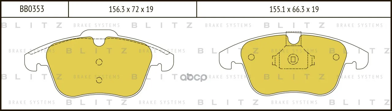 Колодки Тормозные Дисковые Ford Galaxy/S-Max 05/06-Land Rover Freelander 05/06- Blitz арт. BB0353