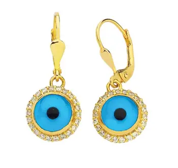 

Rocking Stone Eye Gold Earrings 01-220-EGZ031