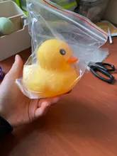 11cm bebé de carrera Squeaky juguetes de baño pato para los niños diversión educativa Musical pato grande amarillo agua de baño Juguetes