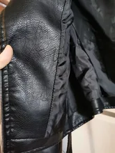 Coats Jackets Rivet Streetwear Print Faux Motorcycle White Winter Women Zipper Black