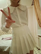 Falda plisada de cintura alta para mujer, Jocoo Jolee informal Kawaii de corte en A, minifaldas de uniforme de Escuela Japonesa, primavera y otoño, 2019