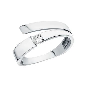 

Silver ring with cubic zirconia sunlight sample 925