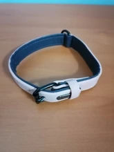 Collar de cuero suave ajustable para perros, personalizado, etiquetas de identificación de nombre para gatos, cachorros, perros grandes, accesorios para mascotas