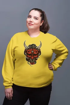 

Angemiel Wear Horned Devil Yellow Women Sweatshirts