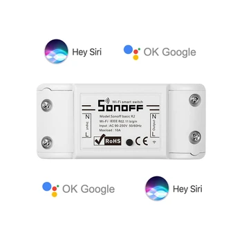 

Sonoff Apple HomeKit Smart Home Socket Wireless Switch WiFi Basic Google Assistant Esp8266 Remote Siri Control Voice Controller