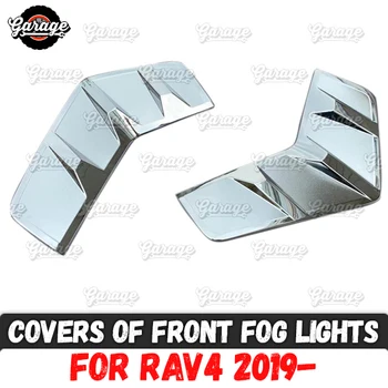 

Covers of front fog lights case for Toyota RAV4 2019- ABS plastic molding 1 set / 2 pcs decoration car stylin