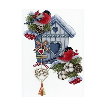 

Нв-714 set for embroidery MP studio 'Frosty nest '30x20 cm