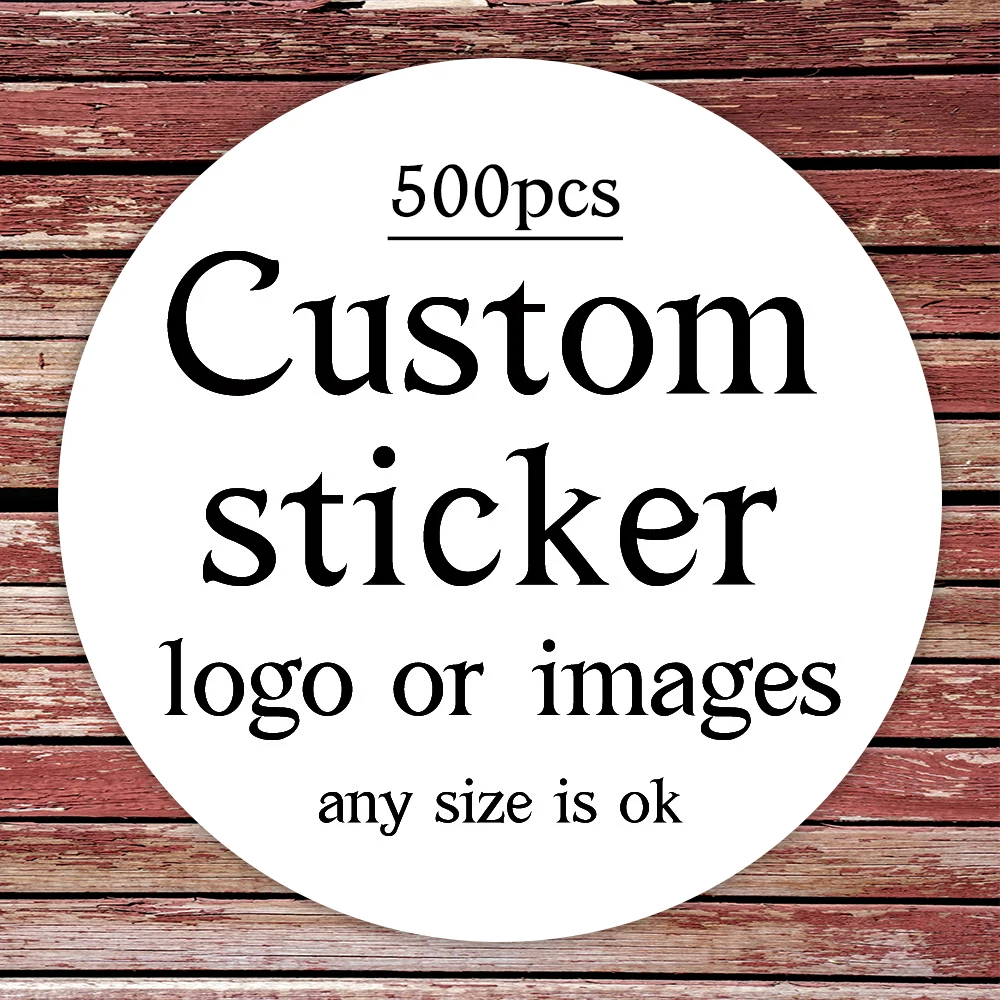 

500PCS Custom Stickers Customize Logo Personalized Label Name Wedding Birthday Party Baptism Stickers Design Your Own Sticker