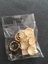 DIEZI-Conjunto de anillos para articulaciones estilo Hip Hop para mujeres y niñas, sortijas bohemias, Color dorado, Estilo Vintage