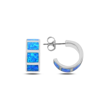 

KUTAYDAN Opal Stone Earrings 925 Sterling Silver