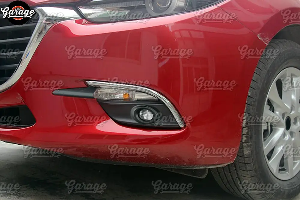 Полоски на передние противотуманные фары для Mazda 3- ABS пластик литье 1 комплект/2 шт украшение автомобиля Стайлинг