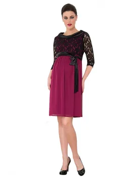 

Maternity Clothing Satin Collar Evening Dress