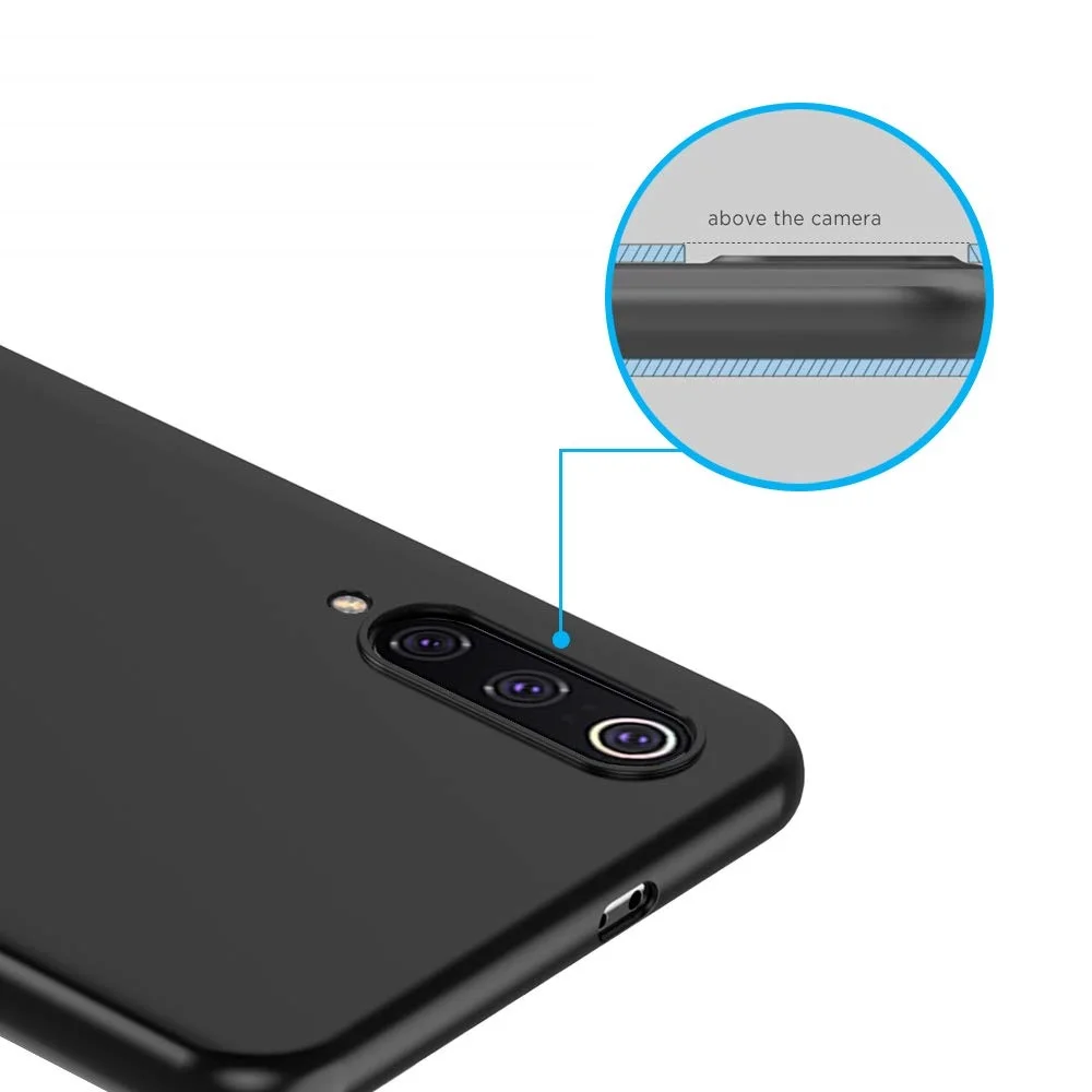 Чехол Xiaomi Mi9 SE Черный силиконовый чехол Полная защита мягкий на ощупь износостойкий с защитой от царапин
