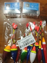 Juego de flotadores de pesca, boya, palo de luz de pesca, oscilante, tamaño variado, Color, accesorios de boya, 10 unids/lote
