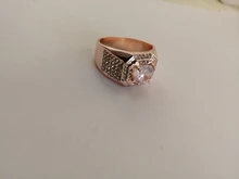 FDLK-anillo lujoso de oro rosa para hombre, piedra Natural de cristal, regalo de aniversario para novio, banda de boda de compromiso para banquete