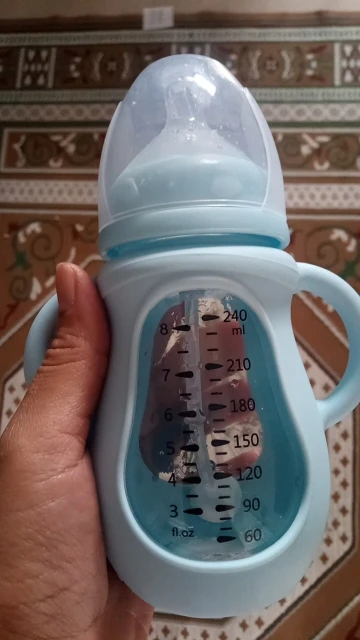 Cute Glass Baby Bottle Silicone Straw Water Drink Bottles For Baby Milk Feeder Set Baby Feeding Bottle Newborn Baby Bottle Spoon Bottles Aliexpress