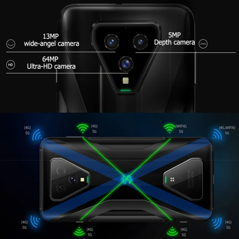 EU Version Xiaomi Black Shark 3 5G 128GB Rom 8GB Ram ,5G Gaming phone [Newly Launch Promo] Smartphone Mobile blackshark3