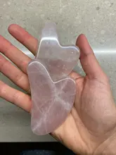 Tablero de Jade Guasha de cuarzo rosa, rascador de piedra Natural, herramientas para terapia de presión corporal, cara, cuello y espalda