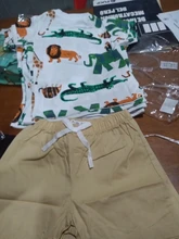 Sanlutoz lindo niños conjuntos de ropa de algodón de manga corta Tops de bebé + Pantalones cortos 2 uds recién nacido Ropa de dibujos animados