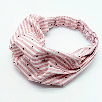 

Woman's striped fabric headband, hair accessory.