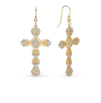 

Silver earrings with cubic zirconia sunlight