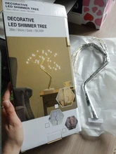 LED Night Light Mini Christmas Tree Copper Wire Garland Lamp For Home Kids Bedroom Decor