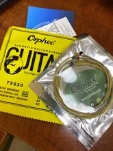 Orphee-cuerdas de guitarra acústica TX630 011-052, núcleo Hexagonal + 8% níquel, bronce brillante, accesorios para guitarra Extra ligeros