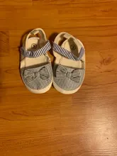 Zapatos de verano para niños recién nacidos, zapatos de cuna blandos, zapatillas antideslizantes con lazo a rayas, 0 a 18M, 2021