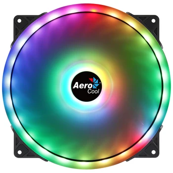 

Aerocool DUO20, Fan 200mm, ARGB LED Dual Ring, anti shake, PWM, Black
