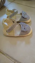 Zapatos de verano para niños recién nacidos, zapatos de cuna blandos, zapatillas antideslizantes con lazo a rayas, 0 a 18M, 2021