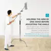 Neewer Photo Studio Lighting Stand Heavy Duty 10 feet/3 meters Support Stand with 4 feet/1.2 meters Hold Arm and Grip Head Kit ► Photo 3/6