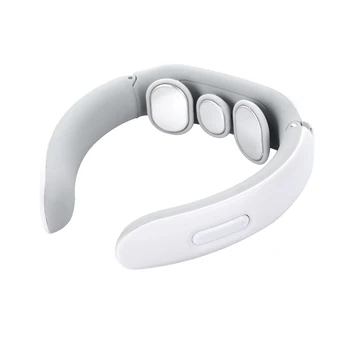 

Electric Neck Massager with 15 Intensity 3 Touch Points Heating Pain Relief Tool Health Care Relaxation Machine White Blue