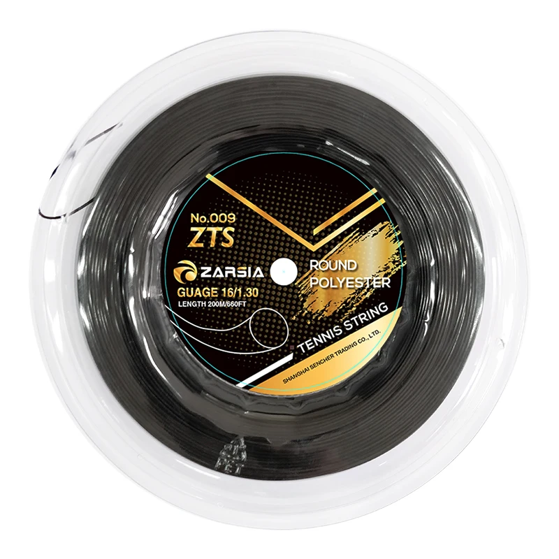 1 Reel ZARSIA 4G polyester Tennis Racket String 1.30MM Durable Tennis Strings Round 200M big reel training strings